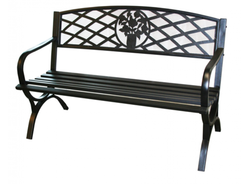 ספסל מעוצב לגינה דגם ליאור צבע שחור