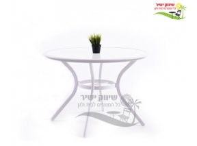 שולחן 105 עגול לבן 1