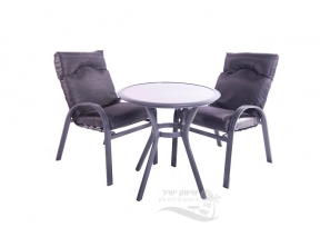 שולחן 72 אפור ו2 כסא נוגה