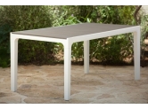 שולחן דגם הרמוני לבן פסים קפוצ'ינו