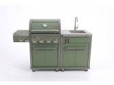 מטבח חוץ דגם רבולושן 4 Coleman + כיור + כירת צד ירוק