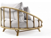 מיטת רביצה עגולה מבמבוק 1.3 מטר