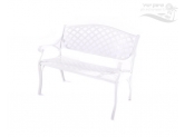 ספסל ישיבה זוגי מאלומיניום דגם חושן לבן